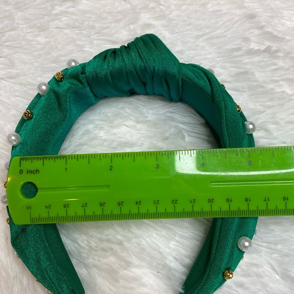 HANDMADE Green Embellished Twist Knot Headband - Picture 11 of 11